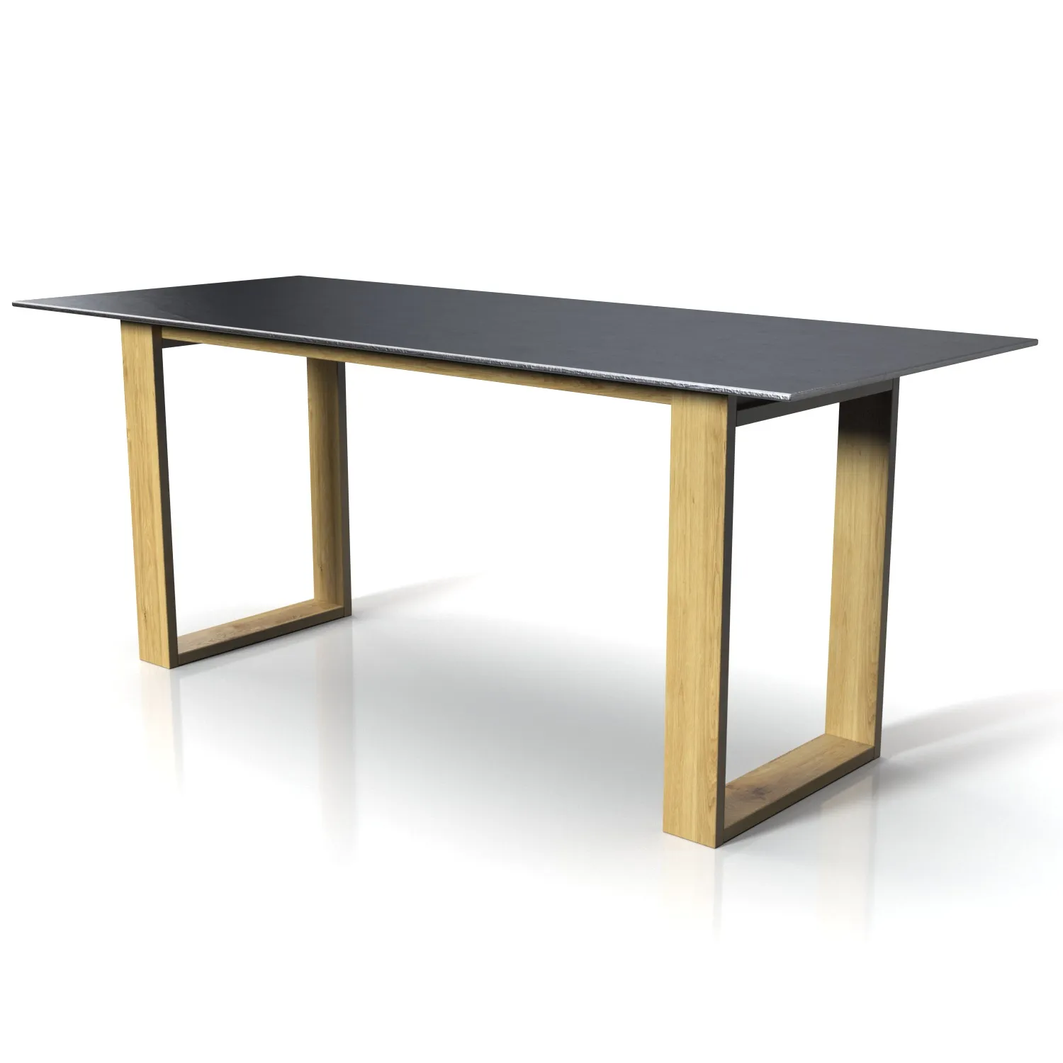 Wooden Base And Top Stone Bar Table 3D Model_06